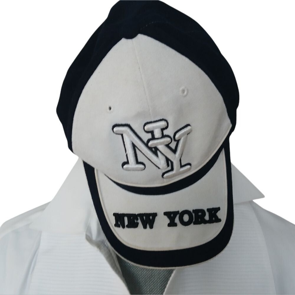 Vintage City Hunter Brand Baseball Cap NY New York Blue/White 7 Panels
